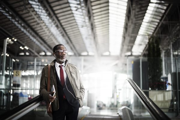 Escalator Businessman Corporate Executive Concept